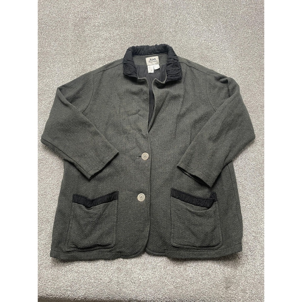 Flax Gray Blazer with Black Accents